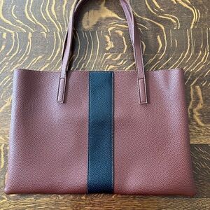 Vince Camuto Vegan Leather Brown and Black Tote Bag